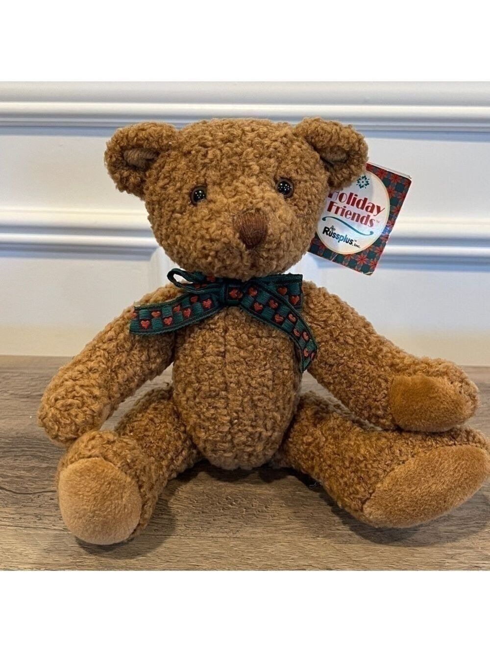 Vintage Russplus “Holiday Friends” Jointed Teddy Bear Plush Stuffed Animal
